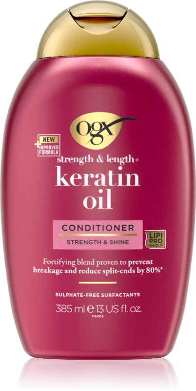 OGX Keratin Oil balsam pentru indreptare cu keratina si ulei de argan 385 ml