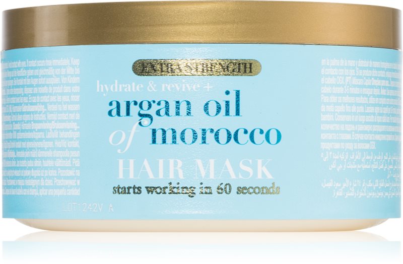 OGX Argan Oil Of Morocco Extra Strenght masca intensă de întinerire pentru par deteriorat 300 ml