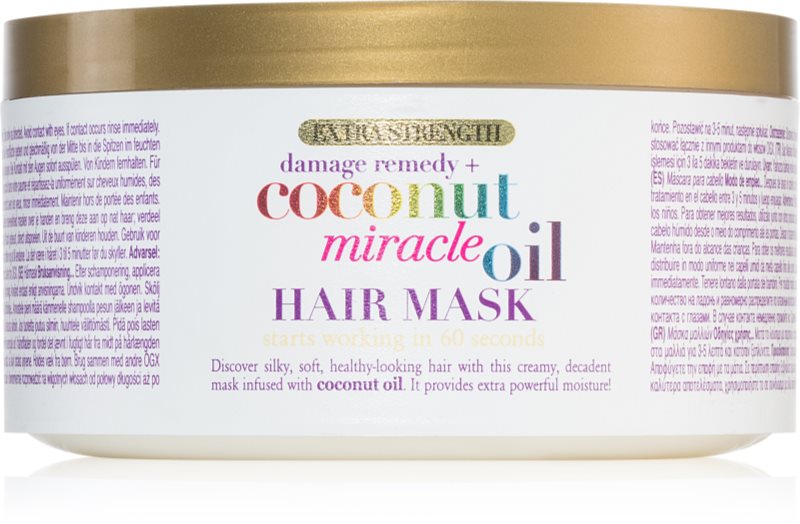 OGX Coconut Miracle Oil mască profund fortifiantă pentru păr cu ulei de cocos 300 ml