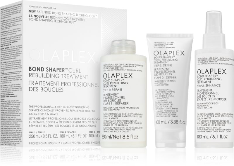 Olaplex Bond Shaper Curl Rebuilding Treatment set set pentru păr creț 3 buc