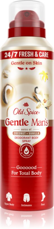 Old Spice Gentle Man's Coconut & Vanilla Deodorant Spray fara continut de aluminiu 140 ml