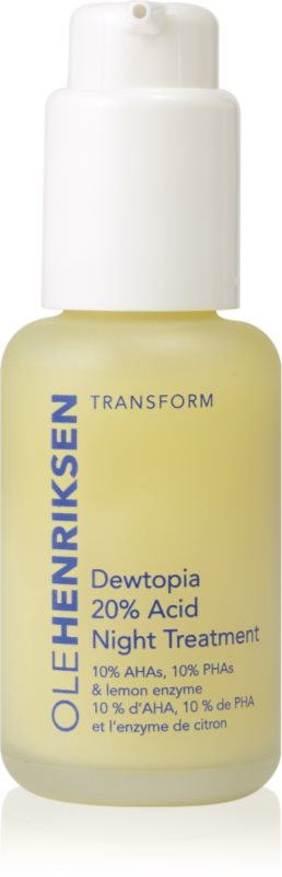 OLEHENRIKSEN Transform Dewtopia 20% Acid Night Treatment ser de noapte pentru riduri si pete 30 ml