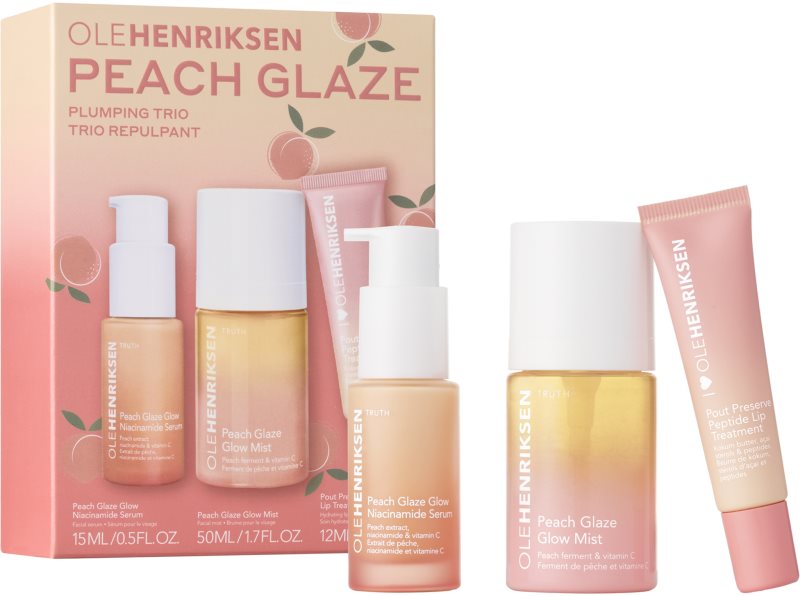 OLEHENRIKSEN Peach Glaze Plumping Trio set pentru îngrijirea tenului