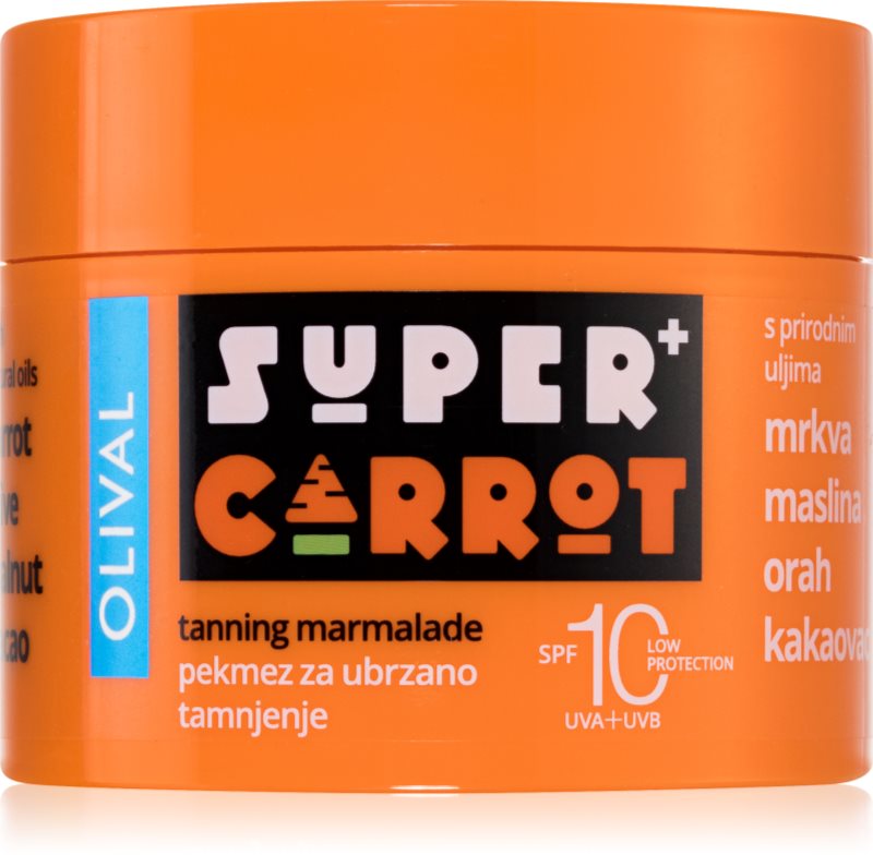 Olival SUPER Carrot Tanning Jam agent pentru accelerarea și prelungirea bronzării SPF 10 100 ml