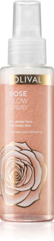 Olival Rose Glow spray iluminator pentru față și corp cu particule stralucitoare 100 ml