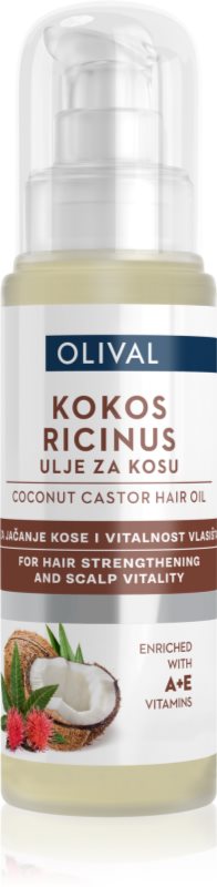 Olival Coconut Castor ulei de ricin pentru intarirea parului 60 ml