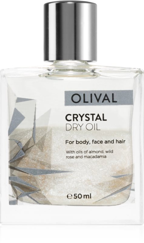 Olival Crystal Dry Oil ulei uscat multifuncțional cu sclipici pentru față, corp și păr 50 ml