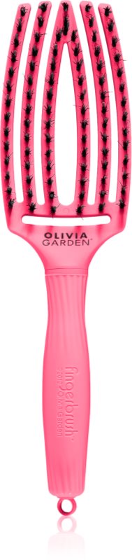 Olivia Garden Fingerbrush L´amour perie de tip paletă pentru păr Hot Pink 1 buc