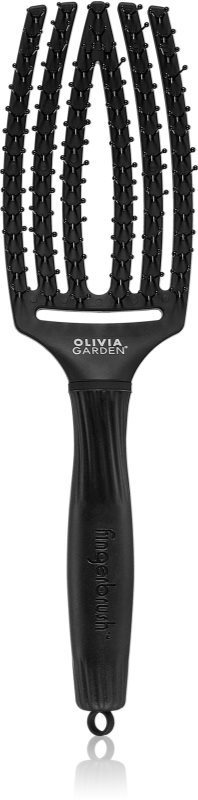 Olivia Garden Fingerbrush Double Bristles perie de tip paletă pentru par usor de pieptanat 1 buc
