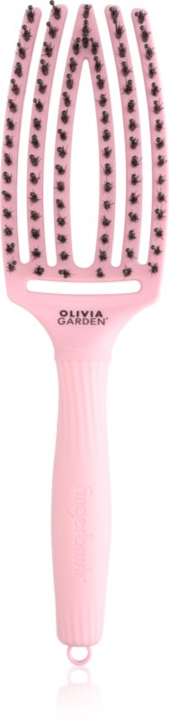 Olivia Garden Fingerbrush ThinkPink Boar & Nylon Jaipur Rose perie de par 1 buc