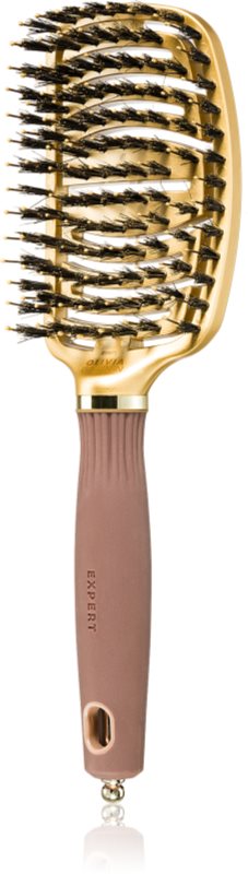 Olivia Garden NanoThermic Ceramic + Ion Flex Collection perie de par cu peri de nailon și de mistreț 1 buc