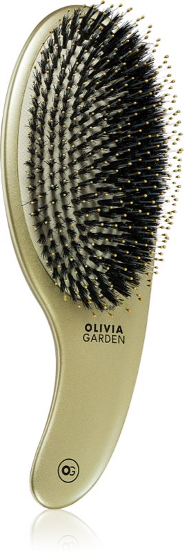 Olivia Garden Expert CURVE Board&Nylon Gold perie de par cu peri de nailon și de mistreț 1 buc