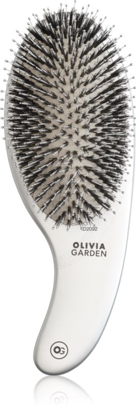 Olivia Garden Expert CURVE Nylon Silver perie de par cu peri de mistret 1 buc