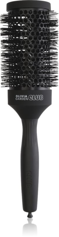 Olivia Garden Club The Glow Blowout Ceramic Round Brush Black perie rotundă pentru păr 1 buc