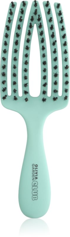 Olivia Garden Club The Nomad Detangling&Shine Fingerbrush​ perie de tip paletă pentru păr Mint 1 buc