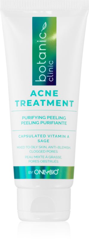 OnlyBio Botanic Clinic Acne Treatment demachiant cu efect de peenling 75 ml