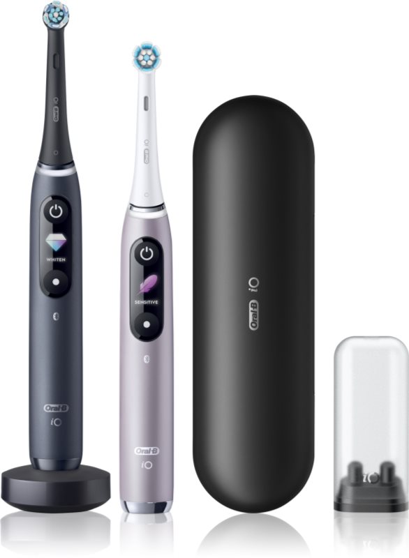 Oral-B iO9 periuta de dinti electrica DUO Black Onyx & Rose Quartz 2 buc