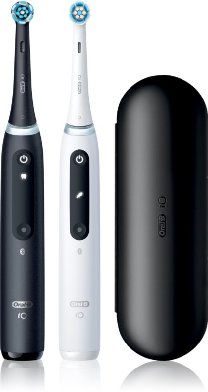 Oral-B iO5 periuta de dinti electrica cu sac DUO Black & White 2 buc