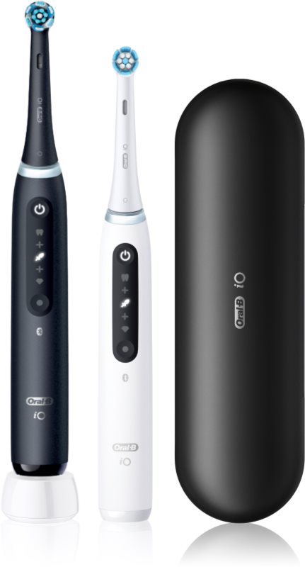 Oral-B iO5 periuta de dinti electrica cu sac DUO Black & White 2 buc