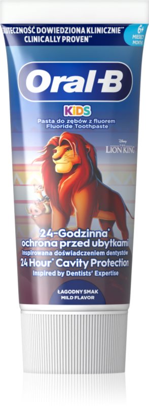 Oral-B Kids Lion King pasta de dinti pentru copii cu aromă de fructe 6 m+ 60 ml