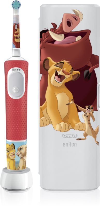 Oral-B PRO Kids 3+ The Lion King periuta de dinti electrica cu sac pentru copii 1 buc
