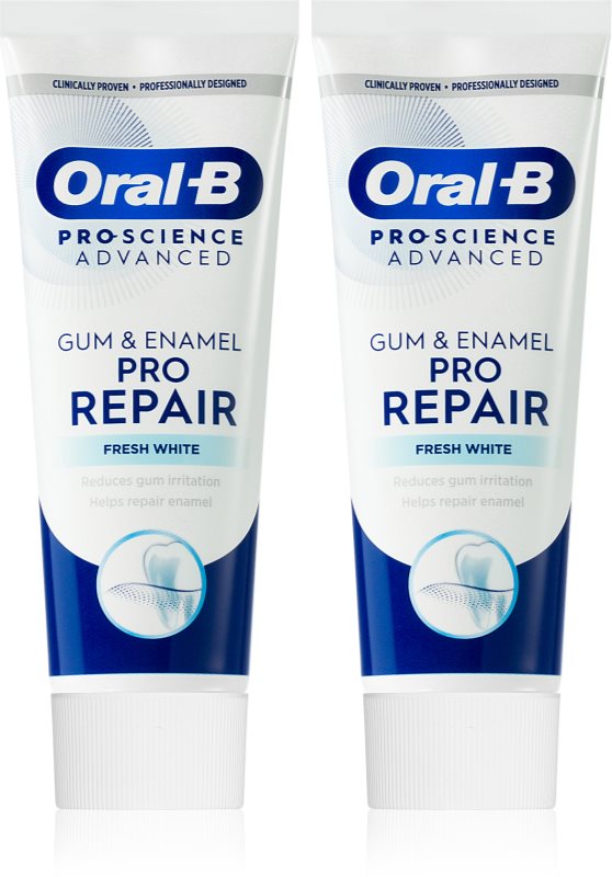 Oral-B Gum & Enamel Repair Gentle Whitening pasta de dinti cu efect de albire și calmare 2x75 ml