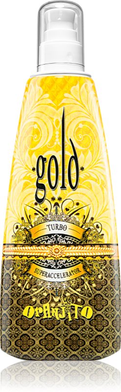 Oranjito Max. Effect Gold Turbo Lapte de bronzare la solar pentru accelerarea bronzului 250 ml