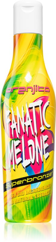 Oranjito Fanatic Melone Superbronzer loțiune pentru bronzat la solar, cu componente bio și accelerator de bronzare 200 ml