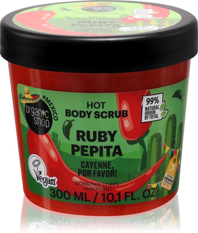 Organic Shop Body Scrub Ruby Pepita exfoliant cald 300 ml
