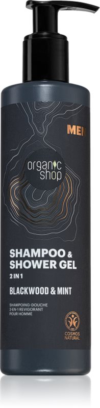 Organic Shop Men Blackwood & Mint gel de dus si sampon 2in1 pentru barbati 280 ml