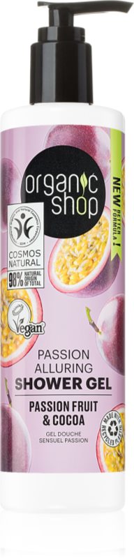 Organic Shop Passion Fruit & Cocoa gel de dus imbatator 280 ml