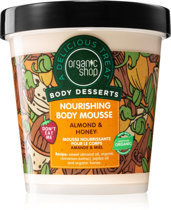 Organic Shop Body Desserts Almond & Honey spuma de corp nutritie si hidratare 450 ml