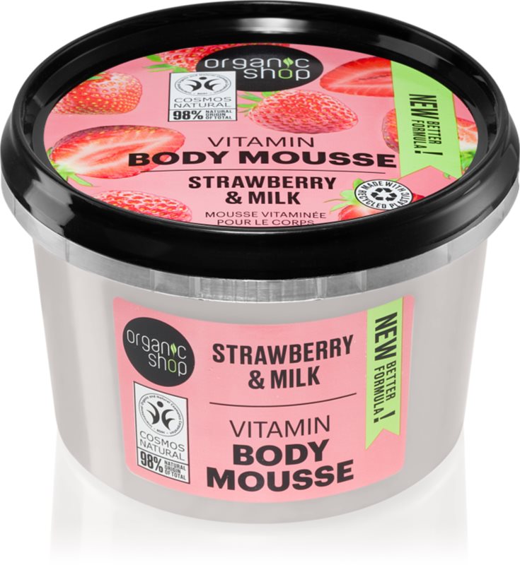 Organic Shop Strawberry & Milk spuma de corp 250 ml