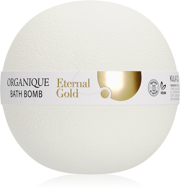 Organique Eternal Gold Smoothing Therapy bombă de baie cu efect de nutritiv 170 g