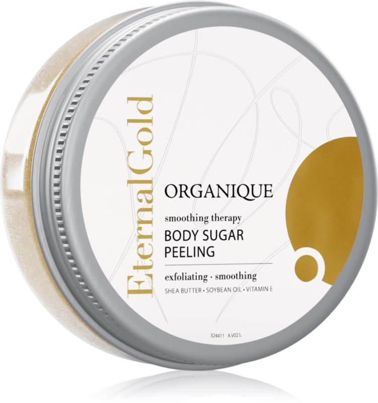 Organique Eternal Gold Smoothing Therapy exfoliant din zhar pentru netezire cu particule stralucitoare 200 g