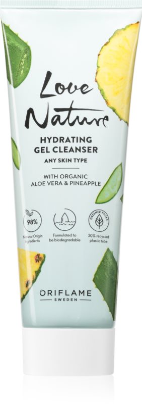 Oriflame Love Nature Organic Aloe Vera & Pineapple gel hidratant de curatare 125 ml