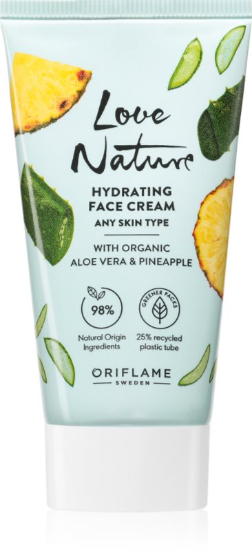 Oriflame Love Nature Organic Aloe Vera & Pineapple crema de fata hidratanta 50 ml