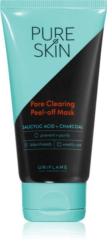 Oriflame Pure Skin mască facială de acoperire cu cărbune activ 50 ml