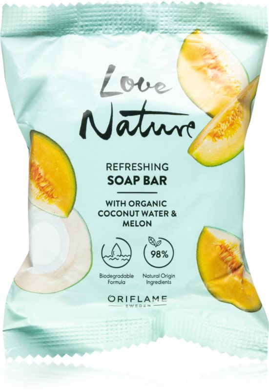 Oriflame Love Nature Coconut Water & Melon săpun solid pentru curățare 75 g