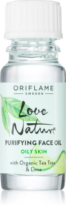 Oriflame Love Nature Organic Tea Tree & Lime ulei de curatare pentru ten acneic 10 ml