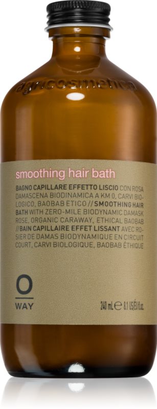 Oway Smooth+ Hair Bath sampon pentru indreptarea parului pentru par uscat si indisciplinat 240 ml