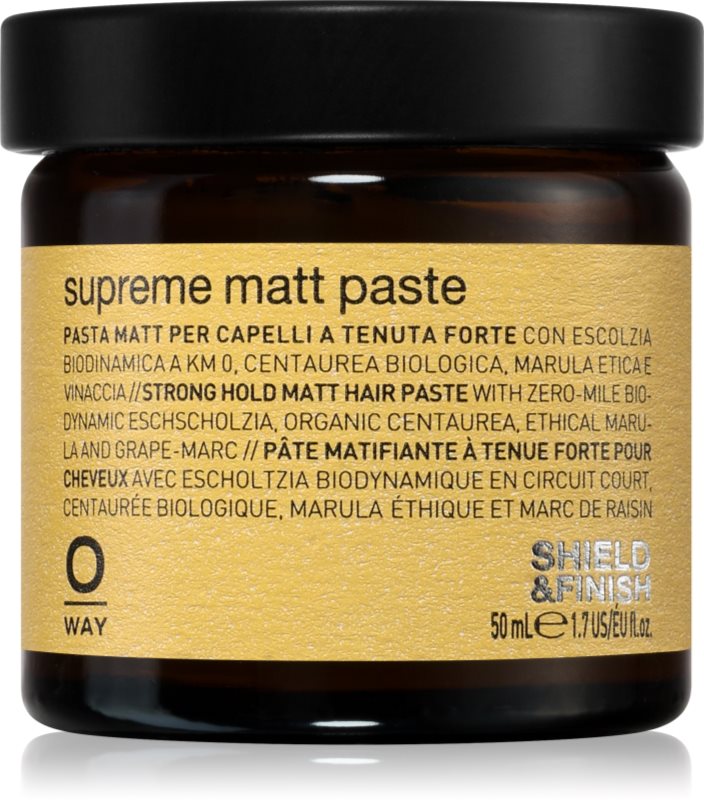 Oway Shield & Finish Supreme Matt Paste pasta pentru styling mata cu fixare medie 50 ml