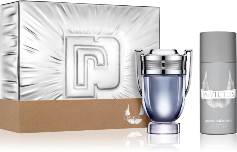 PACO RABANNE INVICTUS Box Cofanetto Uomo ORIGINALE Profumo EDT + Deodorante  100m