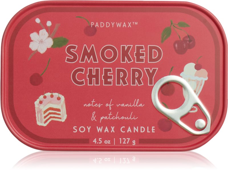 Paddywax Bistro Tin Smoked Cherry lumânare parfumată în placă 127 g
