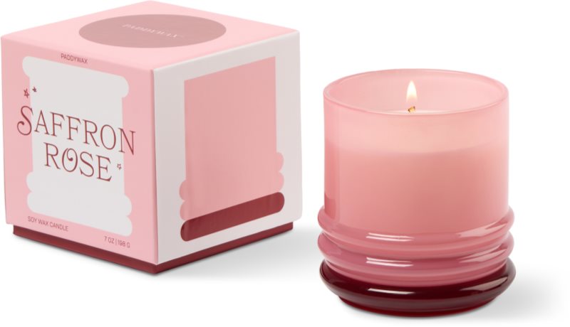 Paddywax Stack Saffron Rose lumânare parfumată cu capac 198 g