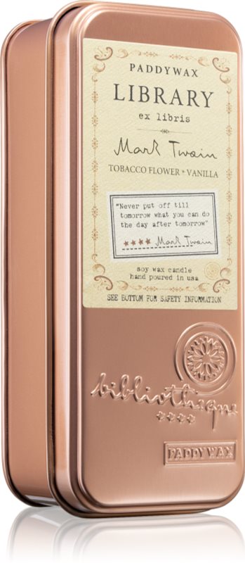 Paddywax Library Mark Twain lumânare parfumată 70 g