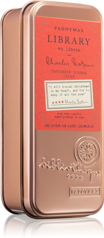 Paddywax Library Charles Dickens lumânare parfumată 56 g