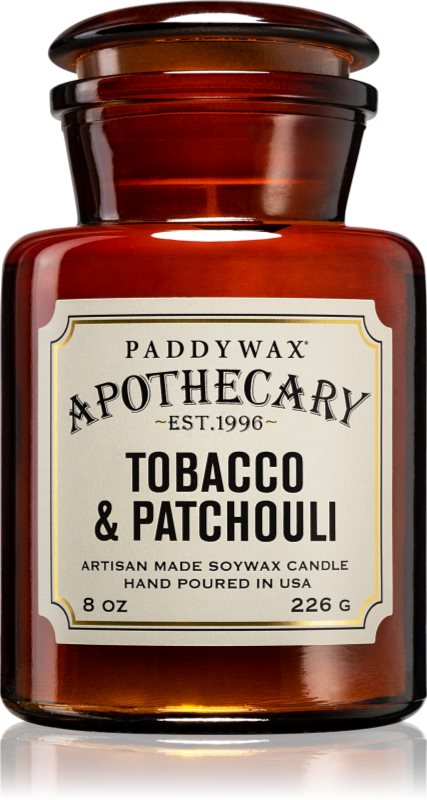Paddywax Apothecary Tobacco & Patchouli lumânare parfumată 226 g