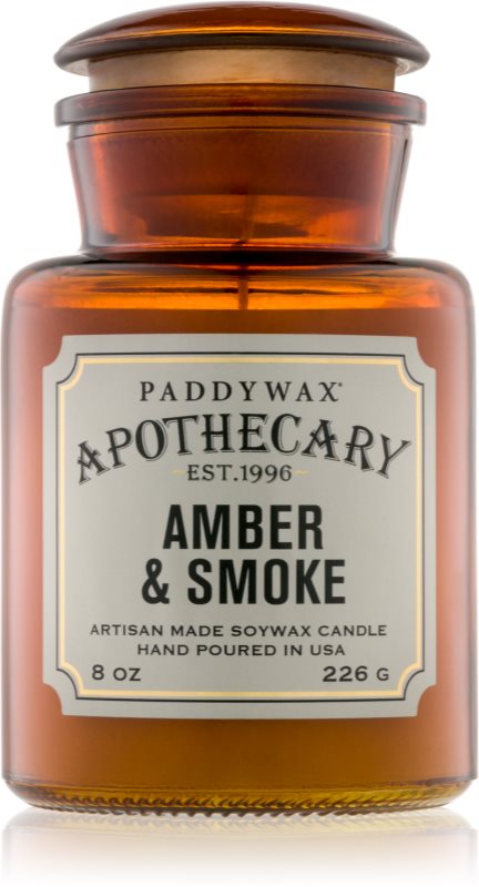 Paddywax Apothecary Amber & Smoke lumânare parfumată 226 g
