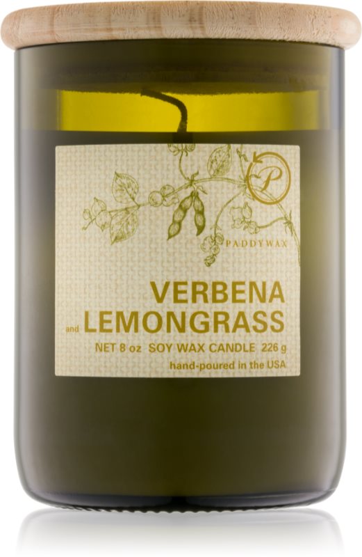 Paddywax Eco Green Verbena & Lemongrass lumânare parfumată 226 g
